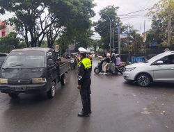 Berjibaku Atur Lalin Arus Balik Mudik Jalur Poros Jeneponto, Polisi imbauan Pemudik Patuhi Arahan Petugas