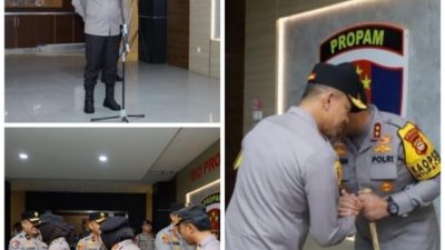 Kapolda Sulsel Pimpin Apel Bersama Dirangkaikan Halal Bihalal dalam Rangka Memperkuat Soliditas Personel