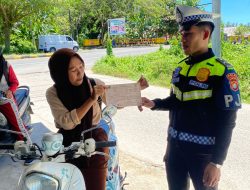 Stop Pelanggaran di Usia Dini, PJR Ditlantas Polda Sulbar Gencarkan Edukasi Tertib Berkendara di Kalangan Pelajar