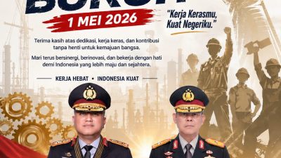 Hari Buruh Nasional, Kapolda Sulbar Apresiasi Peran Buruh sebagai Penggerak Ekonomi dan Pembangunan