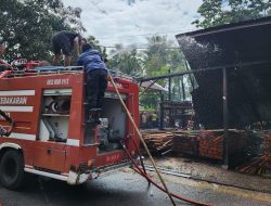Rumah Warga Terbakar Diduga Korsleting, Kapolsek Belawa Imbau Warga Waspadai Bahaya Listrik