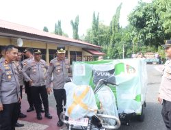 Motor Sampah Roda Tiga Diserahkan kepada Polres Wajo, Dukung Bhabinkamtibmas sebagai Penggerak Cinta Lingkungan