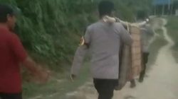 Polri Melayani dengan Hati Perjuangan Evakuasi Nenek Sania dari Pegunungan Mambi Wilayah Hukum Polda Sulbar