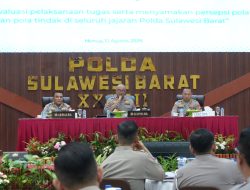 Gelar Operasi Semester I Polda Sulbar Evaluasi Kinerja, Penyamaan Persepsi, dan Perkuat Strategi Jaga Kamtibmas Kondusif