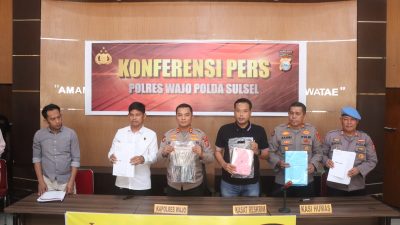 Berhasil Ungkap Penipuan Modus Investasi, Polres Wajo Amankan Dua Tersangka dan Sejumlah Barang Bukti