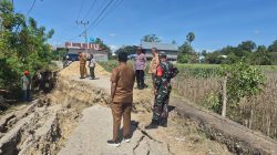 Kapolsek Pammana Pastikan Kondisi Jalan Terdampak Longsor di Desa Watampanua