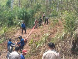 Karhutla Tawalian Mamasa Bakar 2 Hektare Lahan, TNI-Polri dan Damkar Turun Tangan Api Dicegah Mendekati Permukiman