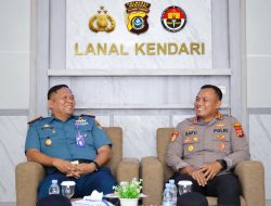 Kapolresta Kendari dan Danlanal Kendari Satukan Komitmen Perkuat Sinergi Keamanan