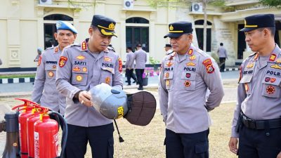 Cek Kesiapan Dalmas, Kapolresta Kendari Tekankan Kesiapsiagaan Personel